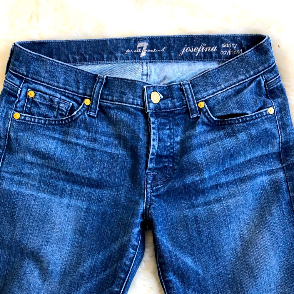 7 For All Mankind Josefina Skinny Boyfriend Size 26 - Picture 5 of 11